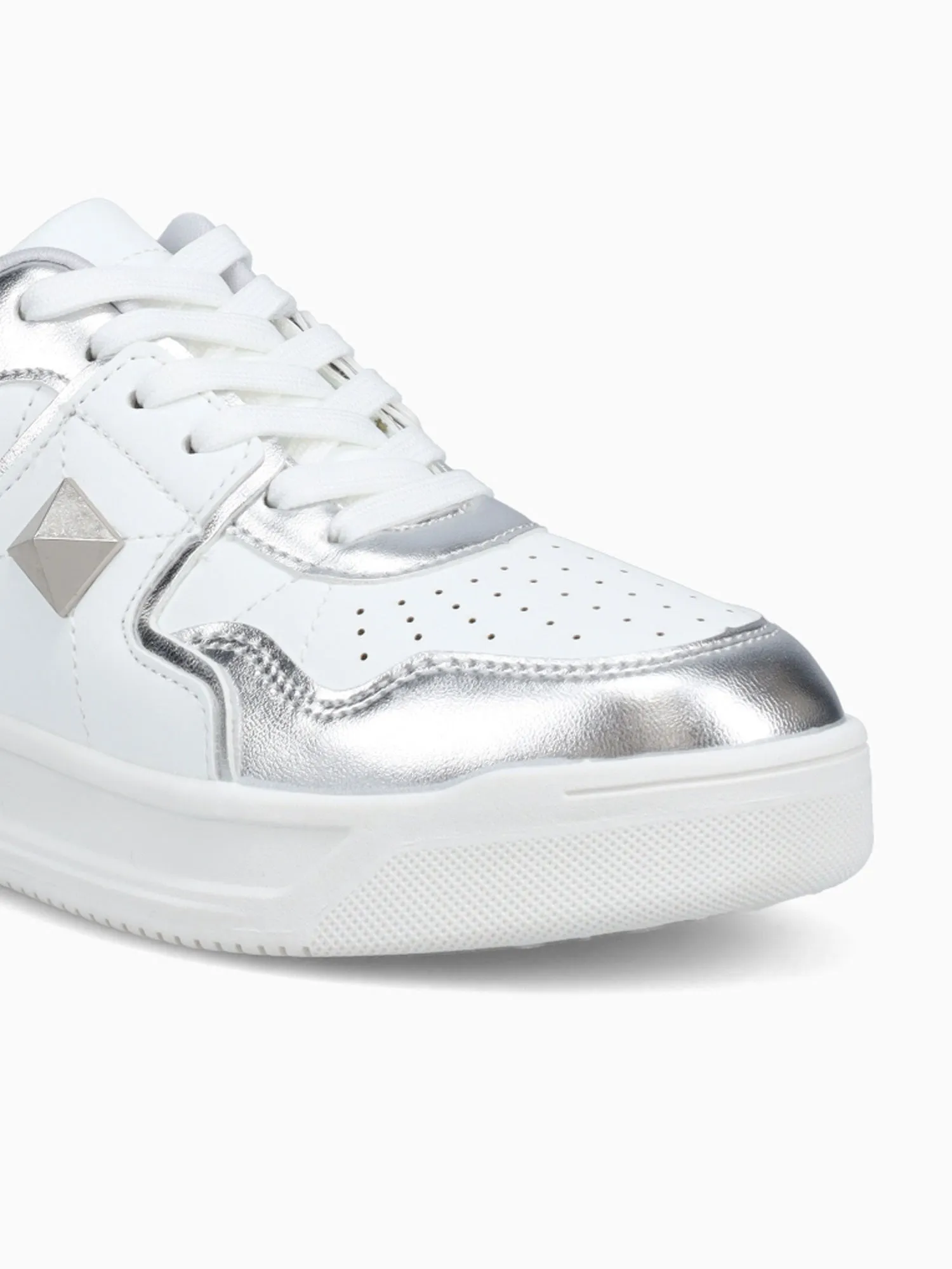 New Balance Casual Shoes Nerli Silver White metal Smooth