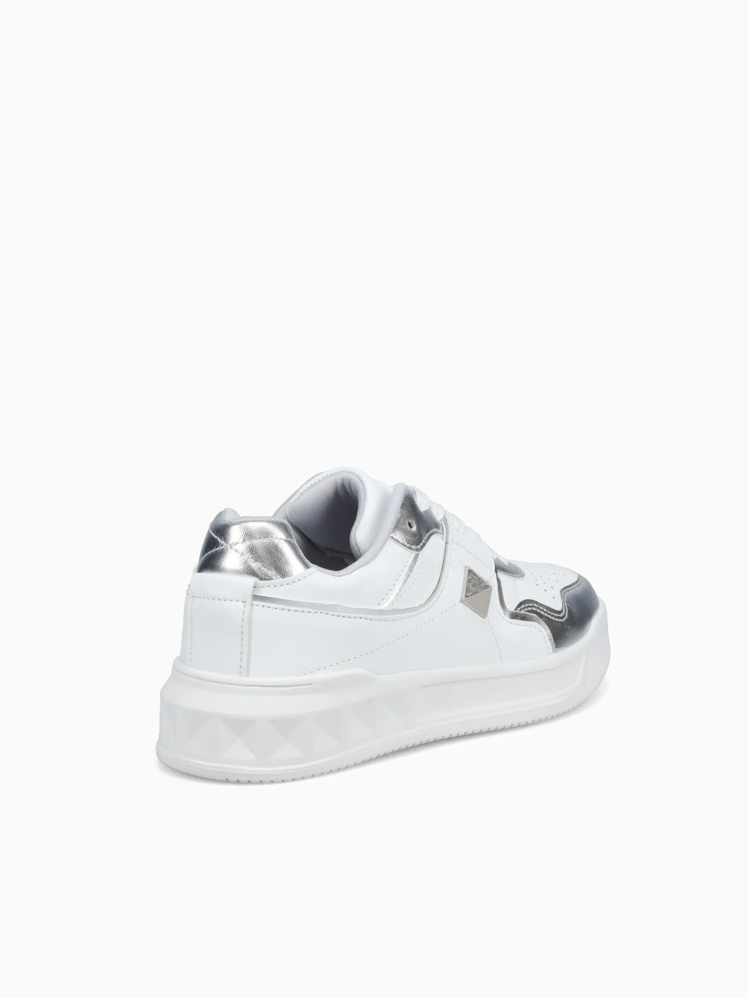 Ostrich Casual Shoes Nerli Silver White metal Smooth