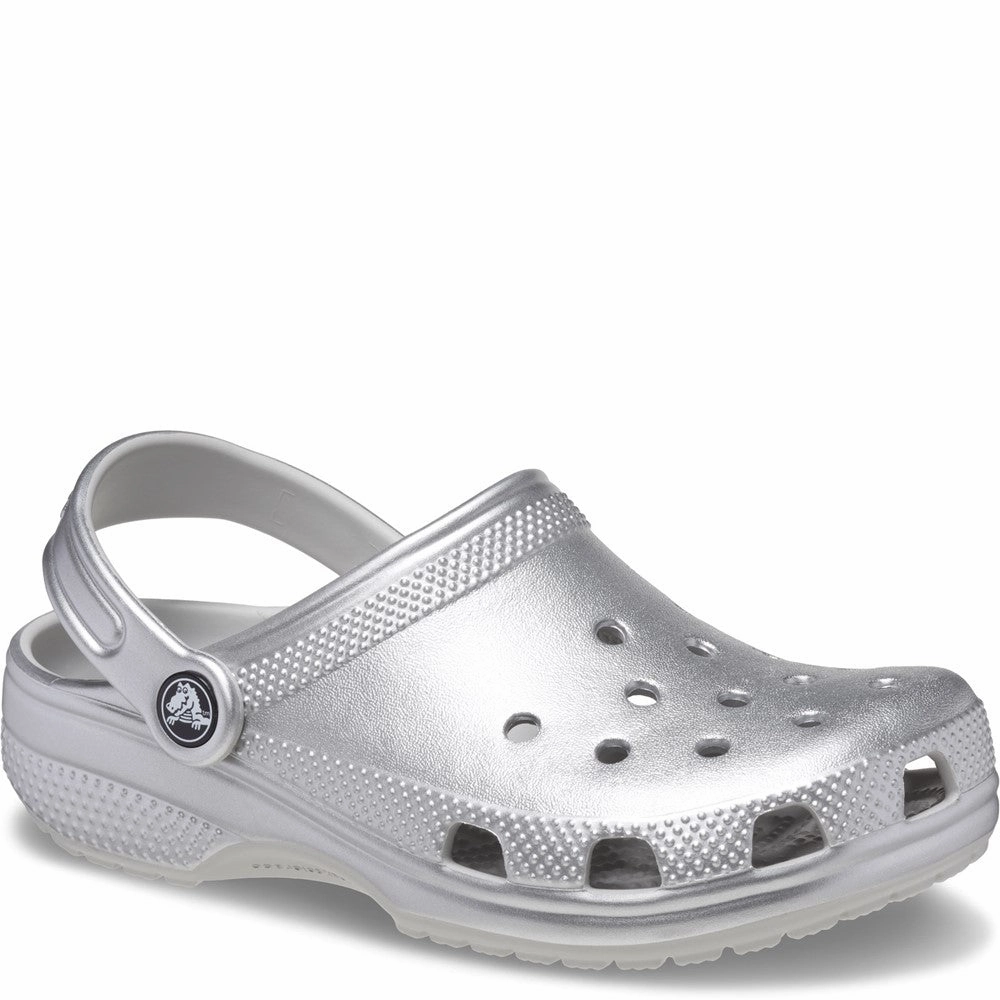 Crocs Kids Classic Metallic Clog Casual Shoes For Back Pain