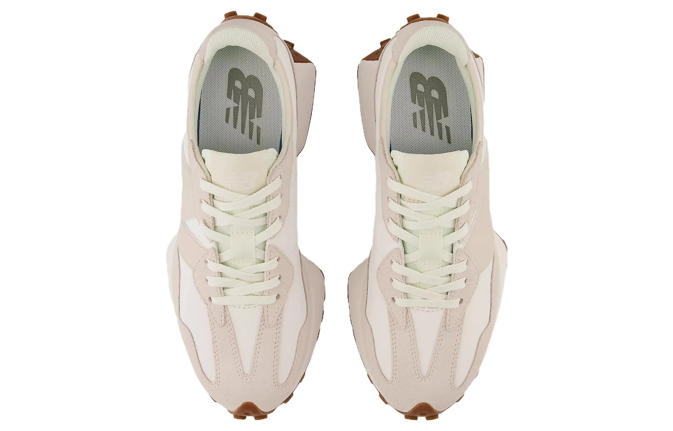 New Balance 327 Beige White Gum Pink (Women'S) Womens New Balance All Black