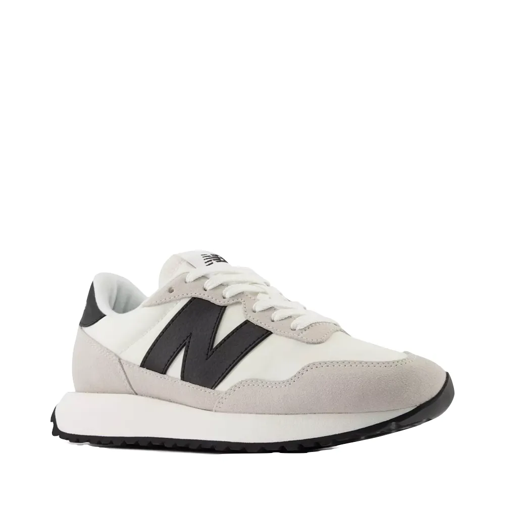 New Balances Silver New Balance Women's 237 Sneaker (Sea Salt with Black)