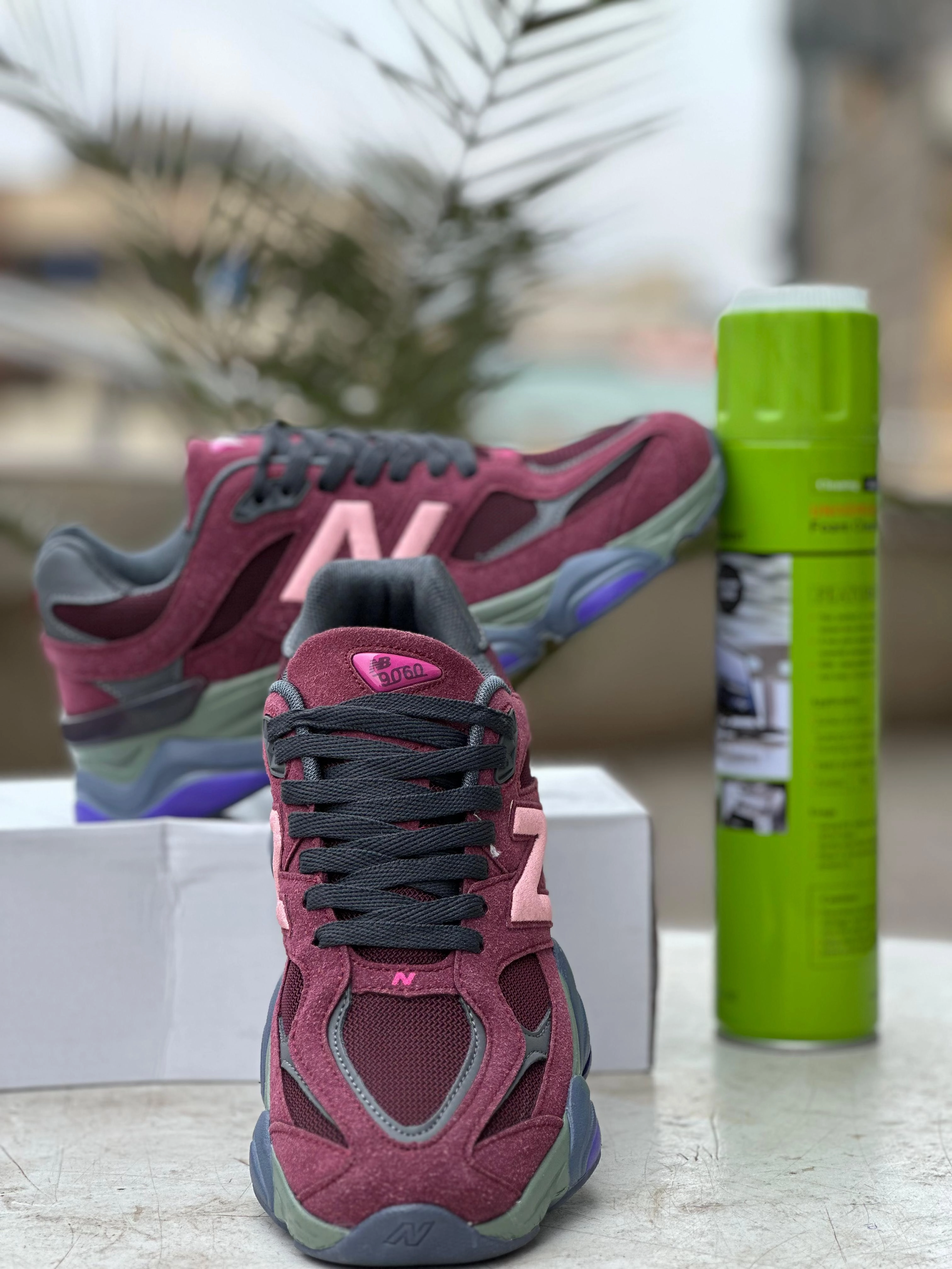 New Balance 9060  Burgundy/Pink Walking Sneakers
