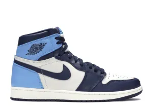 Nike Air Jordan 1 Retro High 'Obsidian' White Jeans White Sneakers