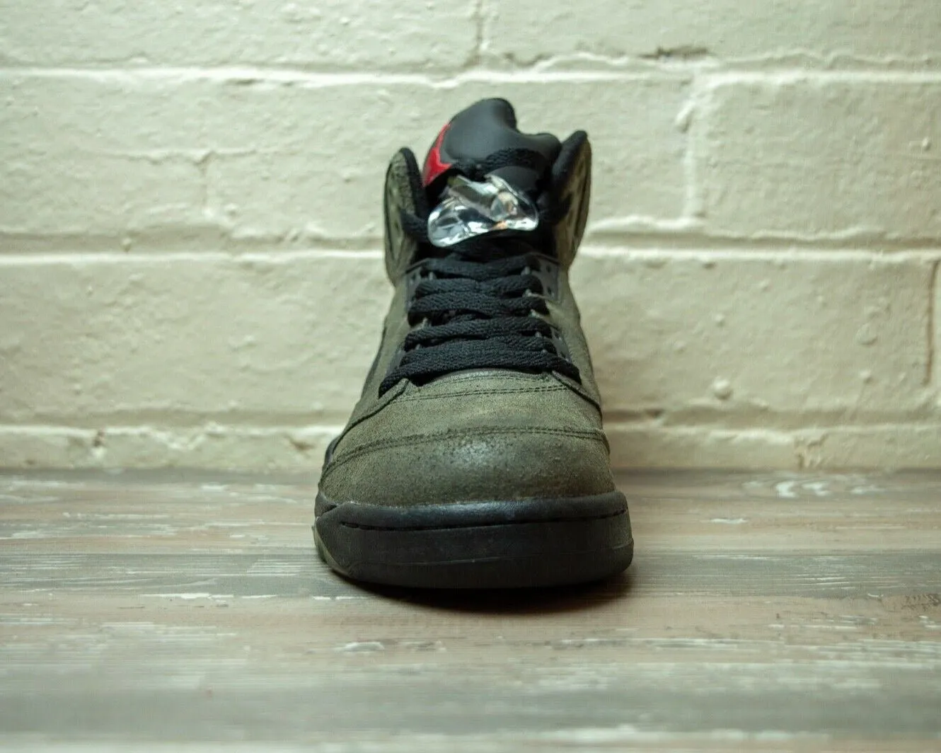 Nike Air Jordan 5 Retro Fear 626971 350 Off Canvas Sneakers