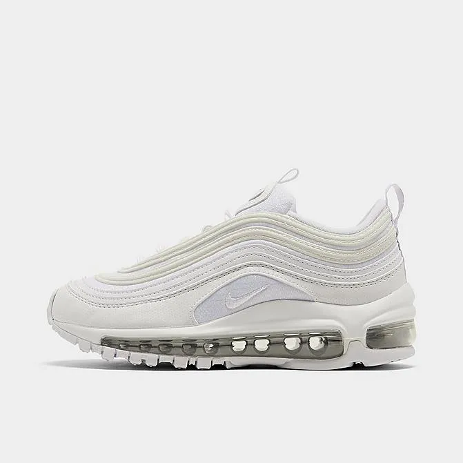 Nike Shoes Wide Toe Box Nike Kid's Air Max 97 Casual Shoes - White / Metallic Silver