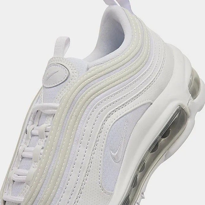 Nike Kid's Air Max 97 Casual Shoes - White / Metallic Silver Nike Golf Shoe Spikes