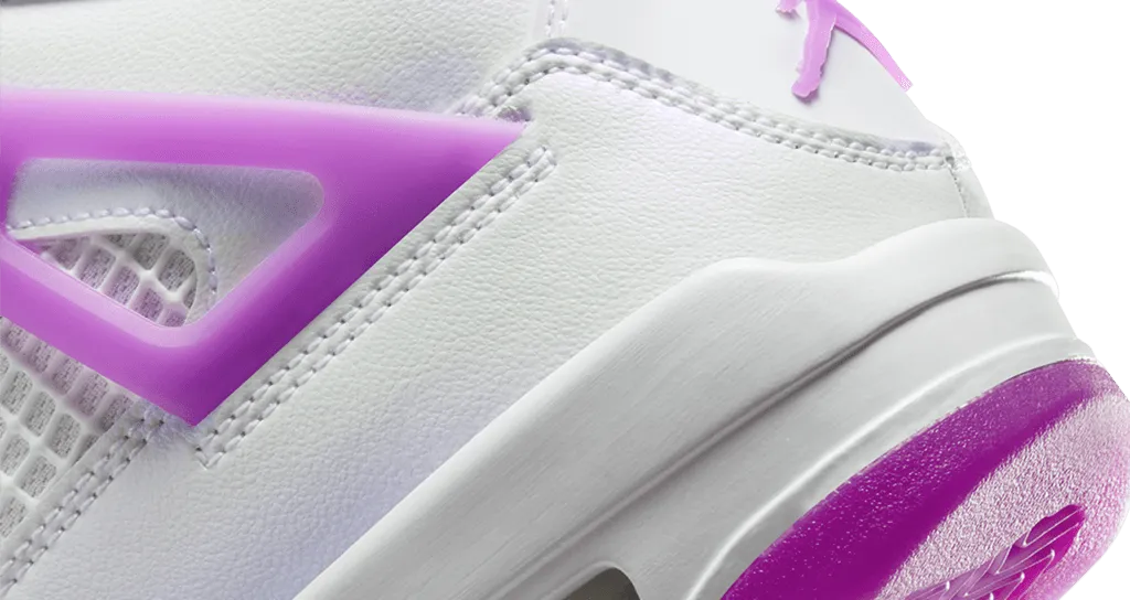 Nike Kid's Air Jordan 4 Retro GS Shoes - Hyper Violet / White Stability Sneakers For Walking