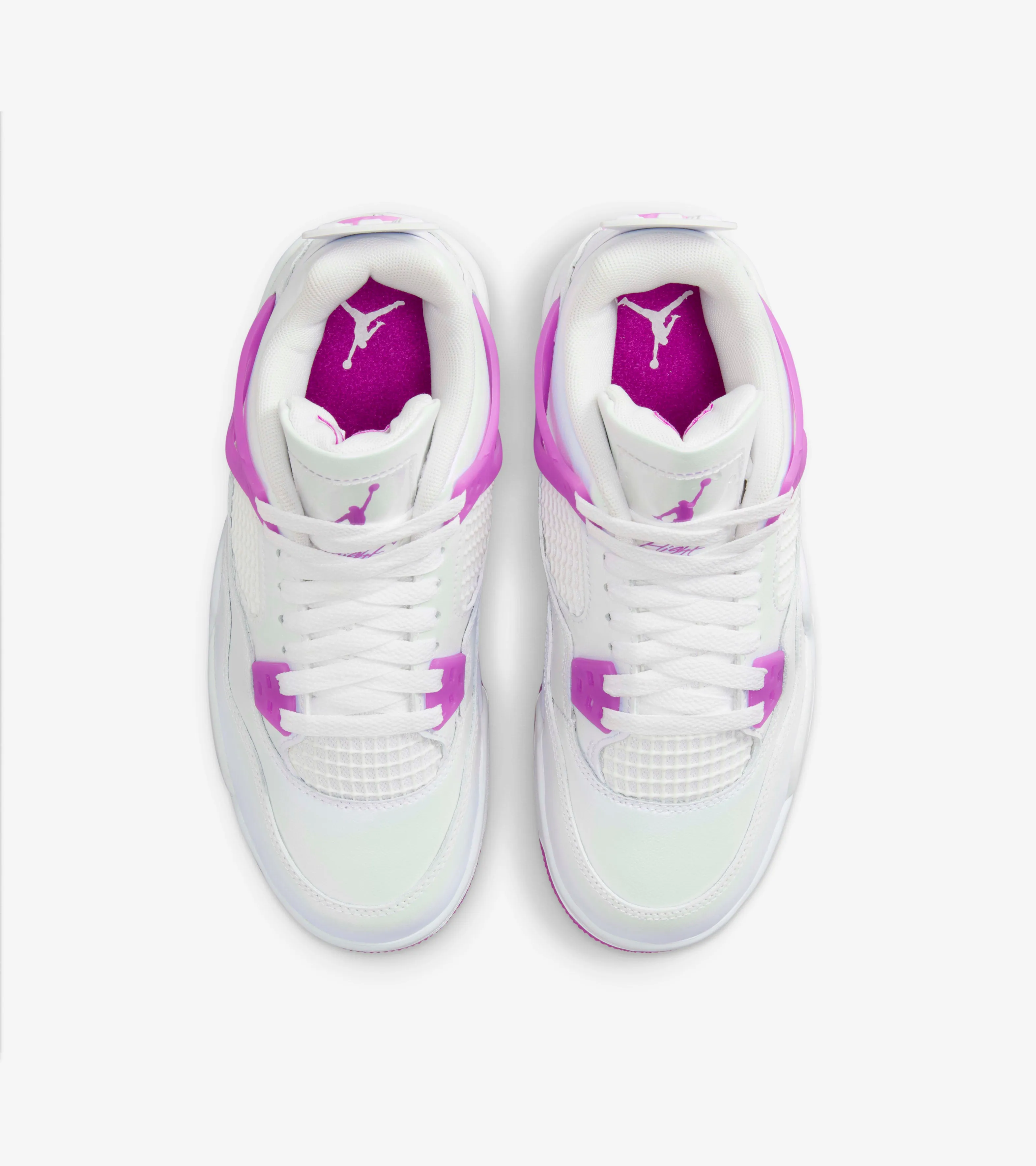 Nike Kid's Air Jordan 4 Retro GS Shoes - Hyper Violet / White Strap Sneakers