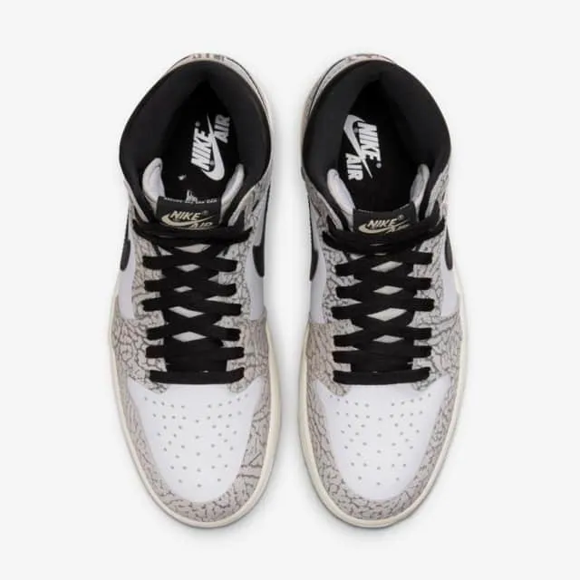 Nike Men's Air Jordan 1 Retro OG Shoes - Tech Grey / Muslin / Black / White Trainer Sneakers