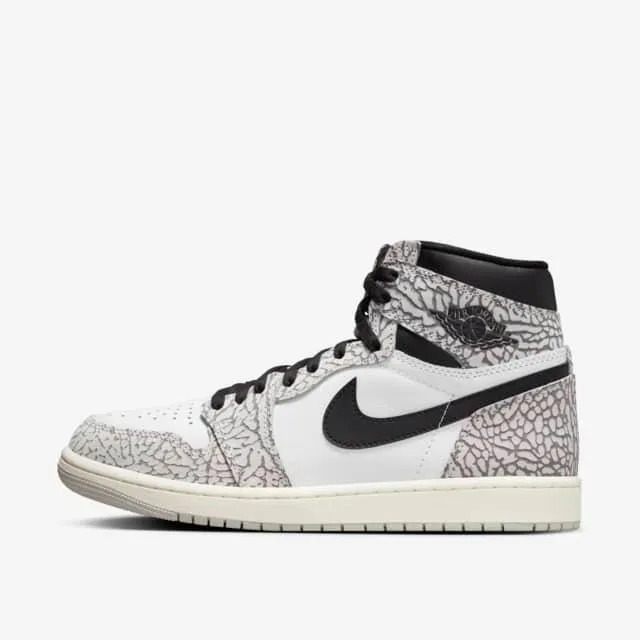 Nike Men's Air Jordan 1 Retro OG Shoes - Tech Grey / Muslin / Black / White Best Sneakers For Plantar