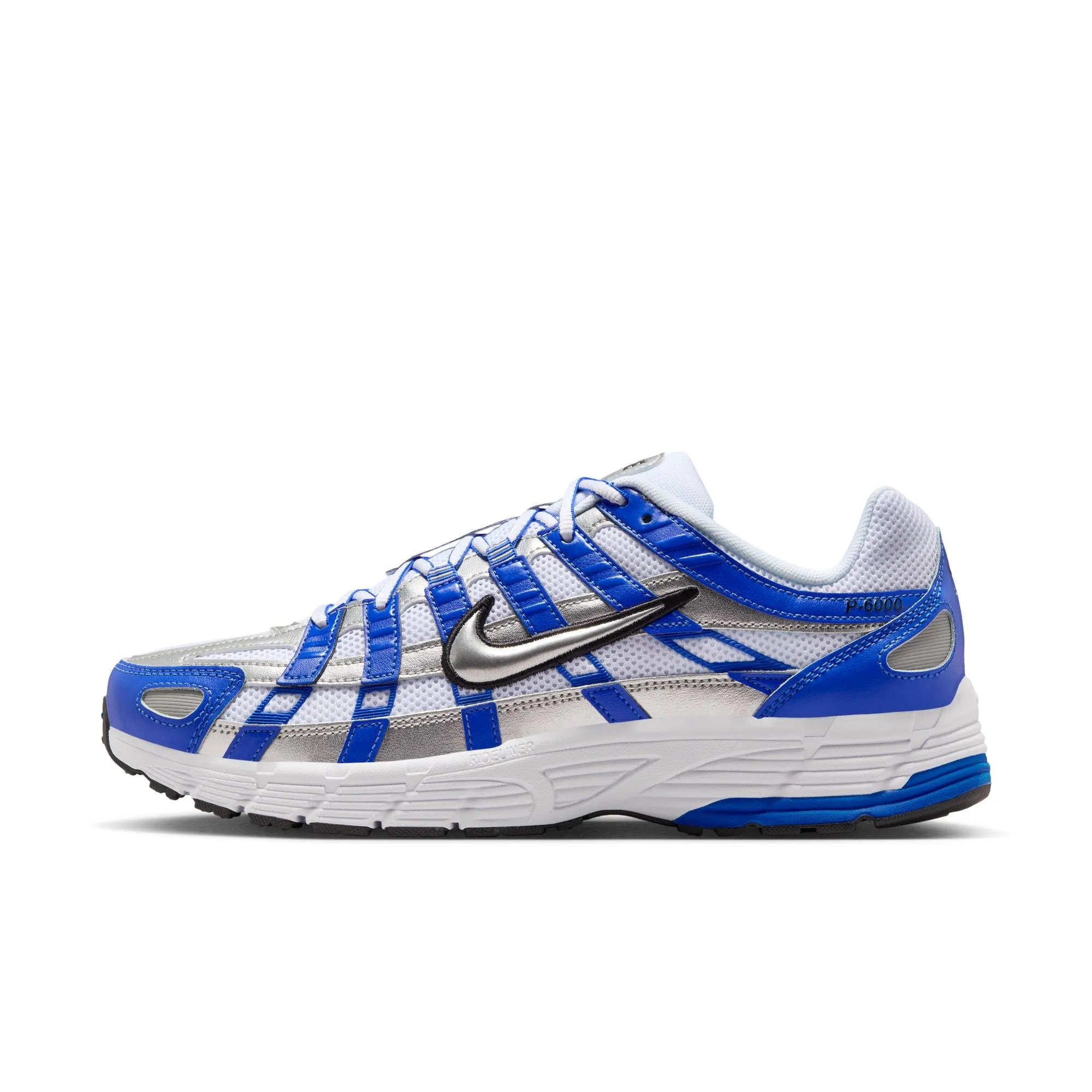 White Nike Shoes Nike P-6000 Racer Blue/metallic Silver CD6404-403