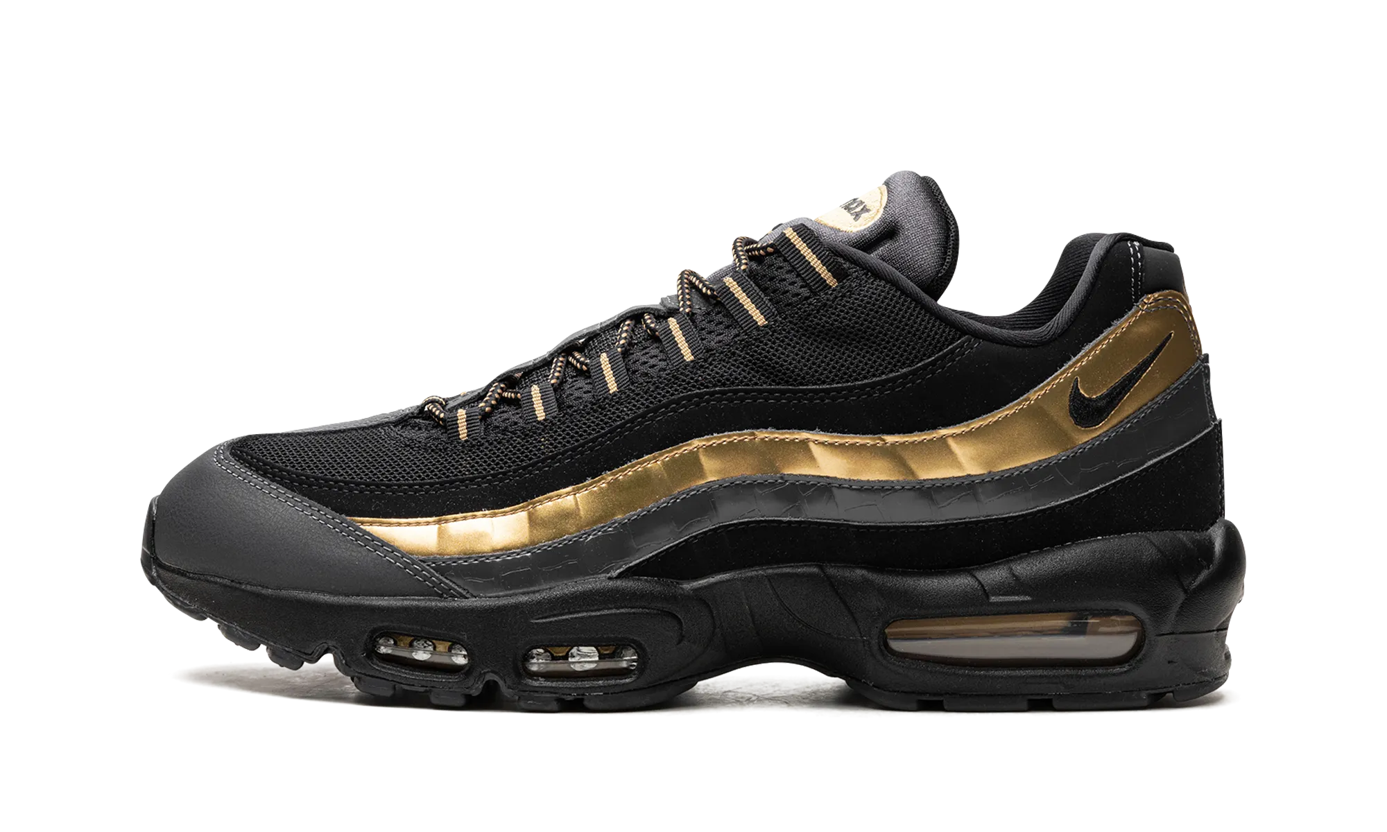 Air Max 95 Premium "BLK/GOLD" Best Nike Shoes For Plantar Fasciitis