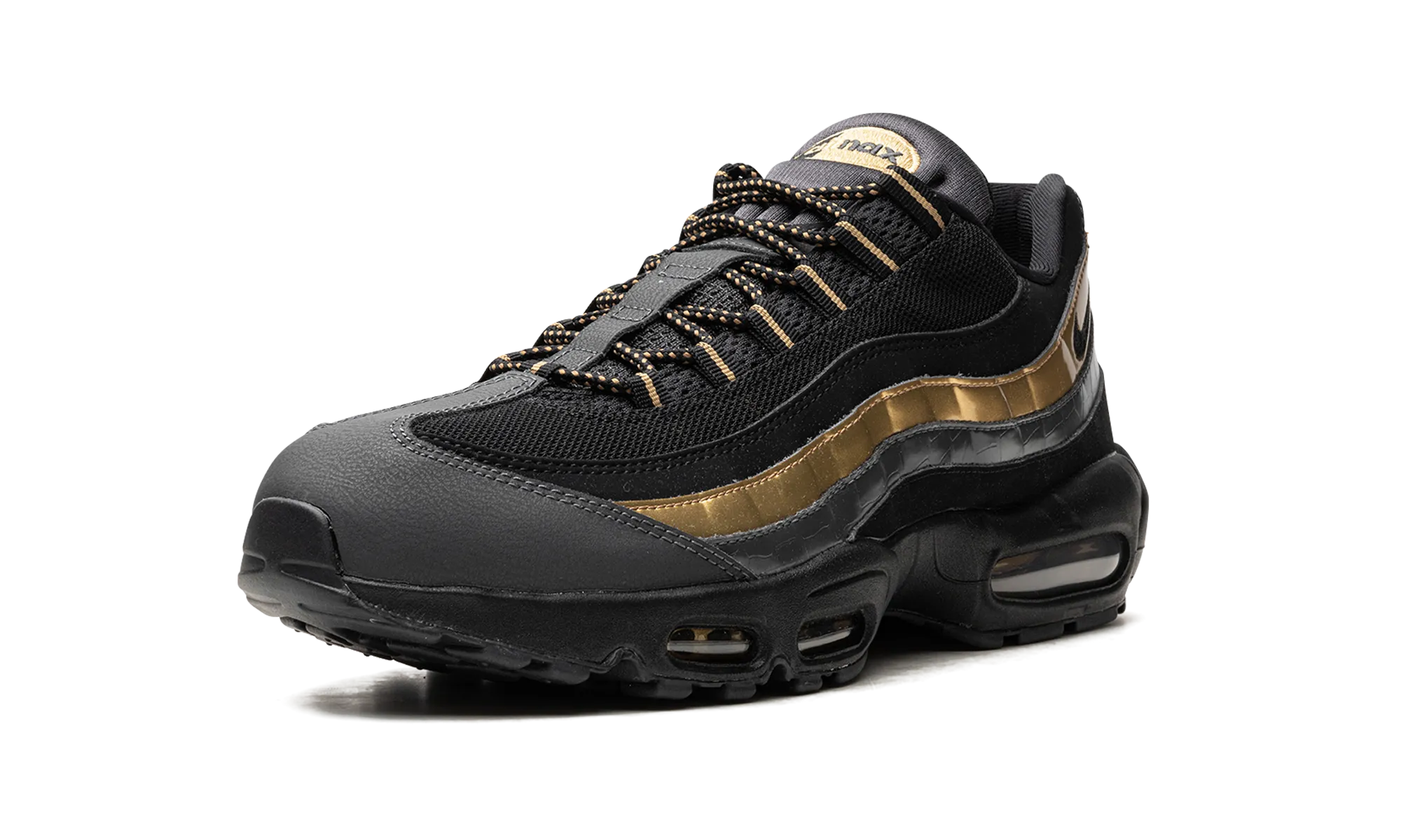 Nike Air Zoom Basketball Shoes Air Max 95 Premium "BLK/GOLD"