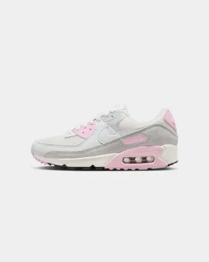 Nike Women's Air Max 90 "Athletic Department" White/Sail/Medium Soft Pink Custom Nike Huarache Shoes