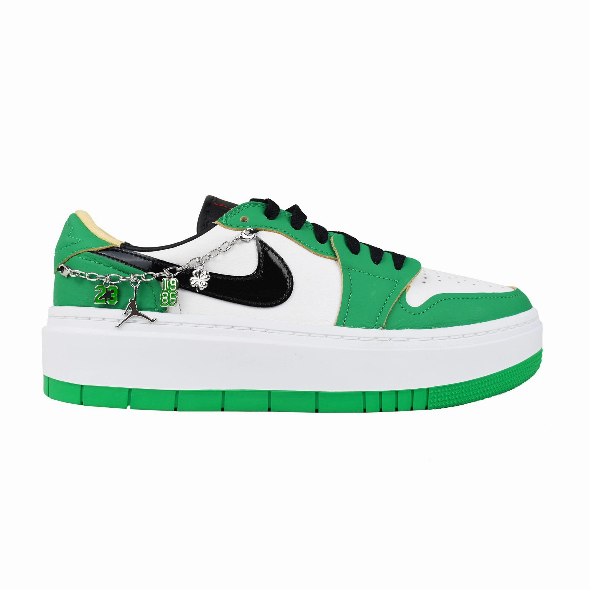 Jeans And Sneakers Outfit Nike Air Jordan 1 Elevated Low SE - Lucky Green
