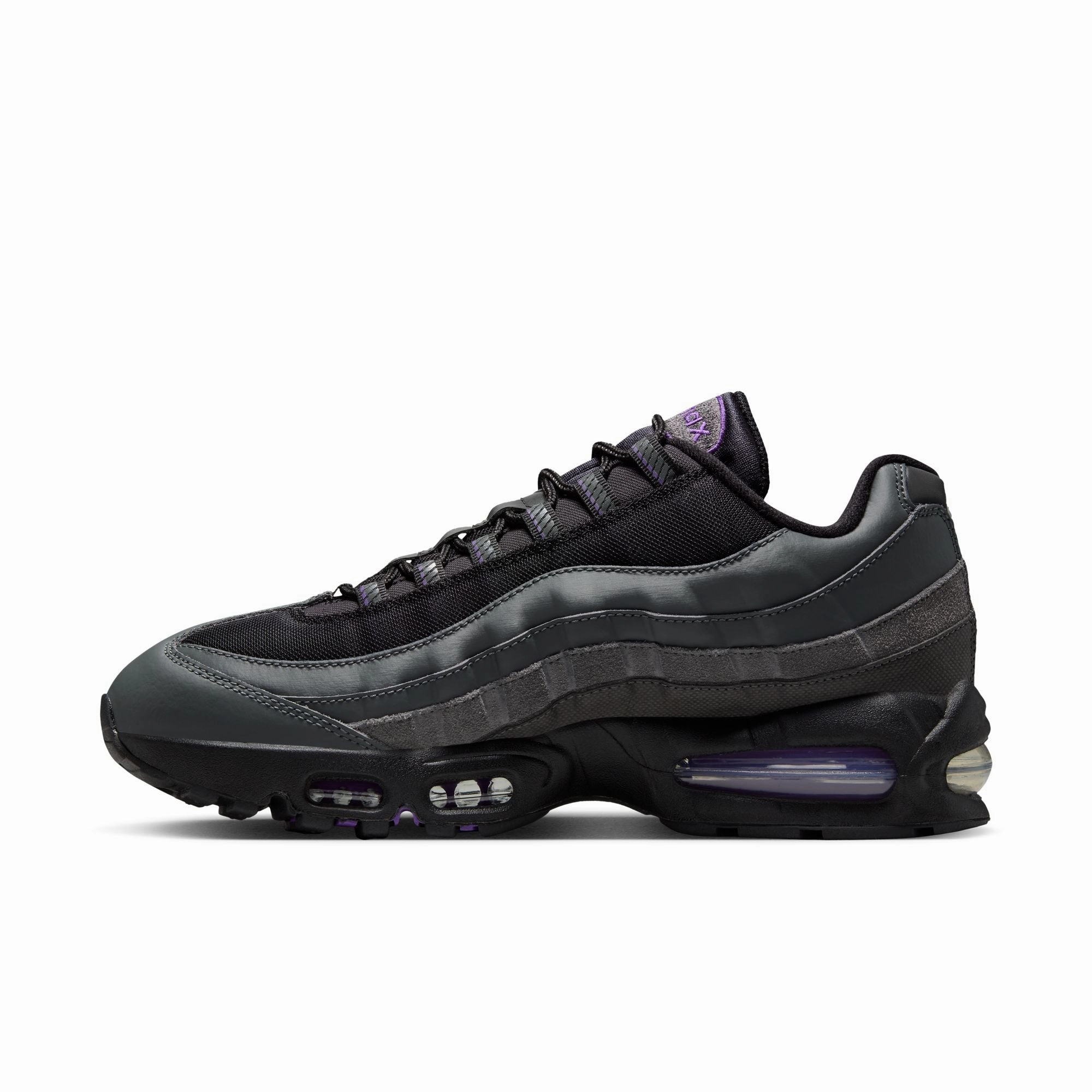 Most Cushioned Nike Running Shoes NIKE AIR MAX 95 OG IRON GREY/BLACK-WILD GRAPE-WHITE IH1228-001