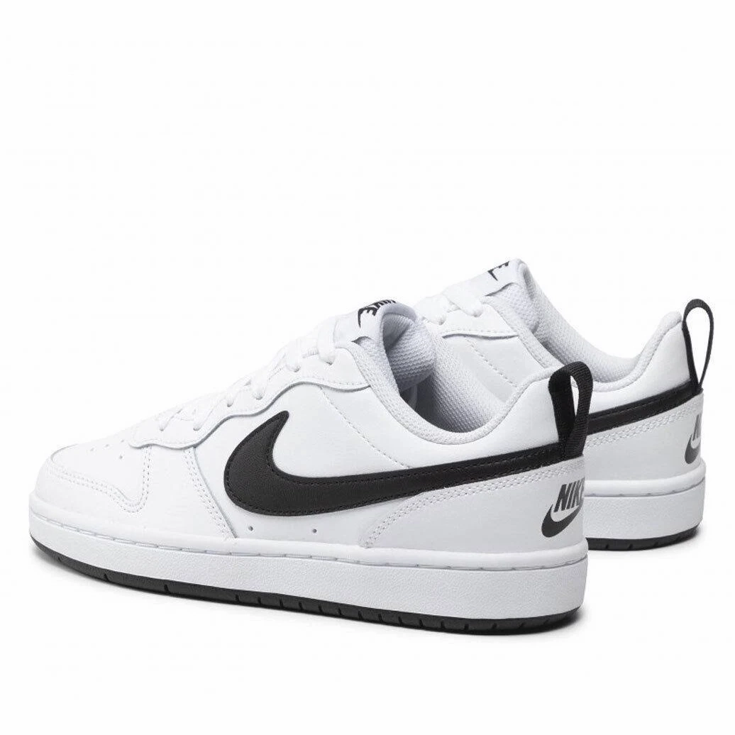Nike Kid's Court Borough Low 2 Shoes - White / Black Nike Basketball Air Max Shoes