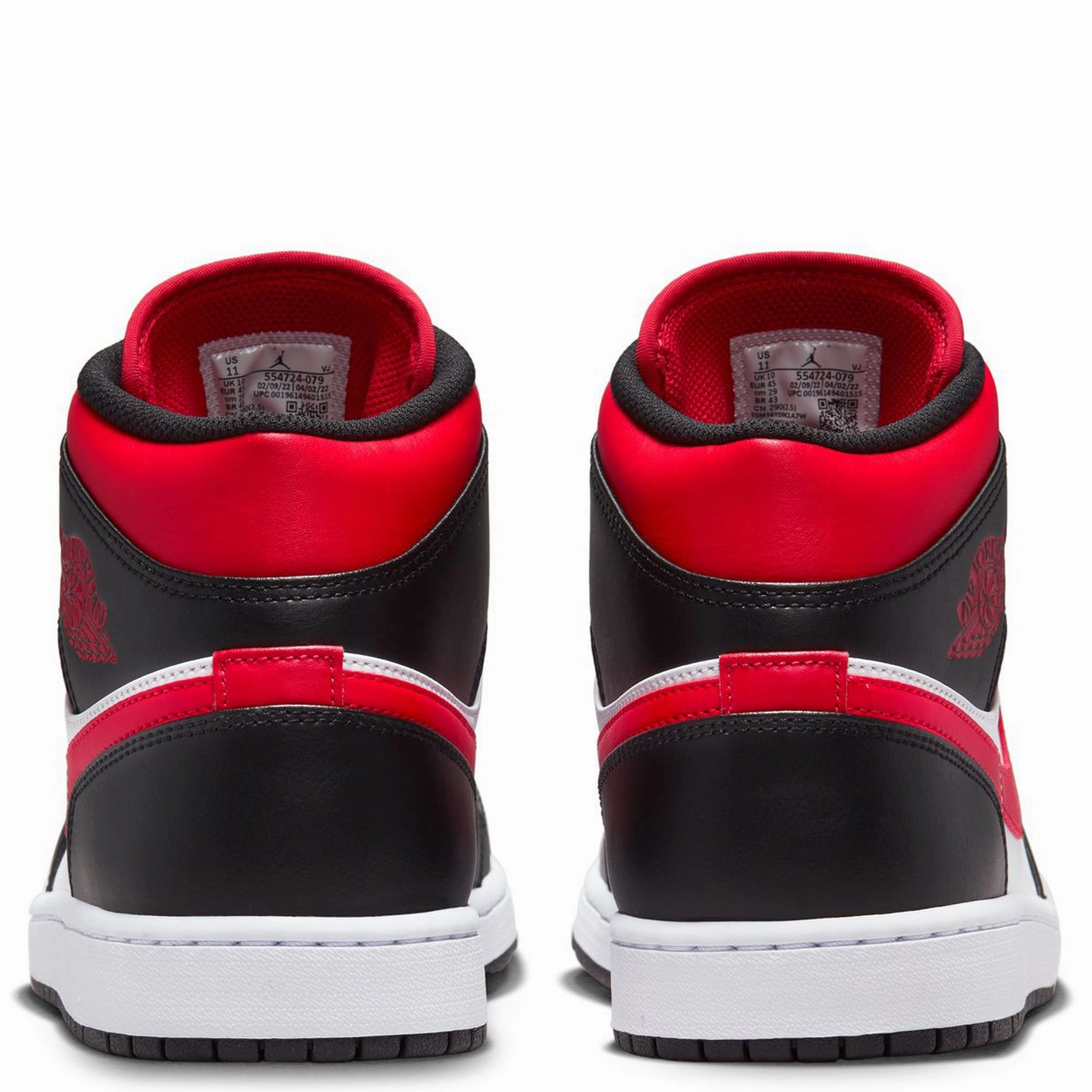 Sneakers Kinderschoenen Nike Men's Air Jordan 1 Mid Shoes - Black / Fire Red / White