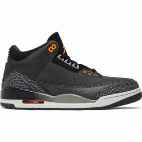 Nike Men's Air Jordan 3 Retro Shoes - Night Stadium / Orange / Black / Pewter / Grey School Sneakers