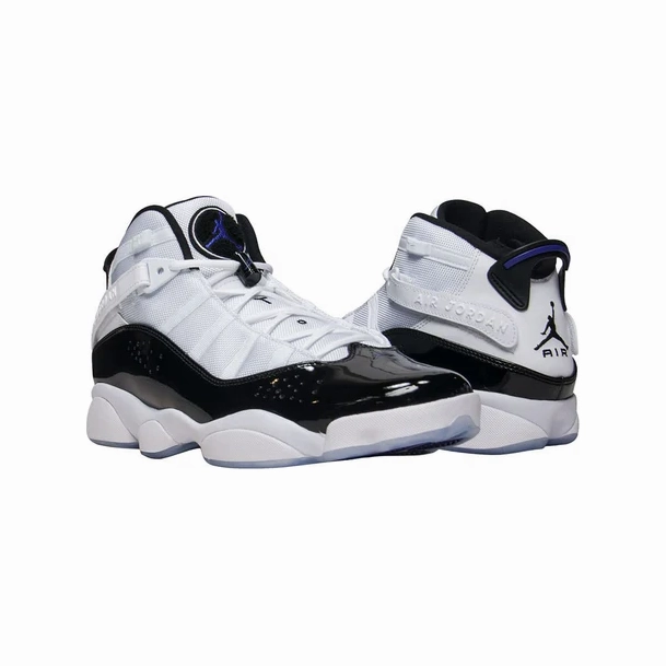 Nike Men's Jordan 6 Rings Shoes - White / Black / Dark Concorde Blue Gore Tex Sneakers