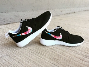 Best Shoes For Standing All Day Nike Nike Roshe Run Floral - Girls/Womens Floral Nike Roshe  - Custom Nike Black Roshe Tropical Floral V1 - Floral Nike Shoes - Custom Nike Shoes