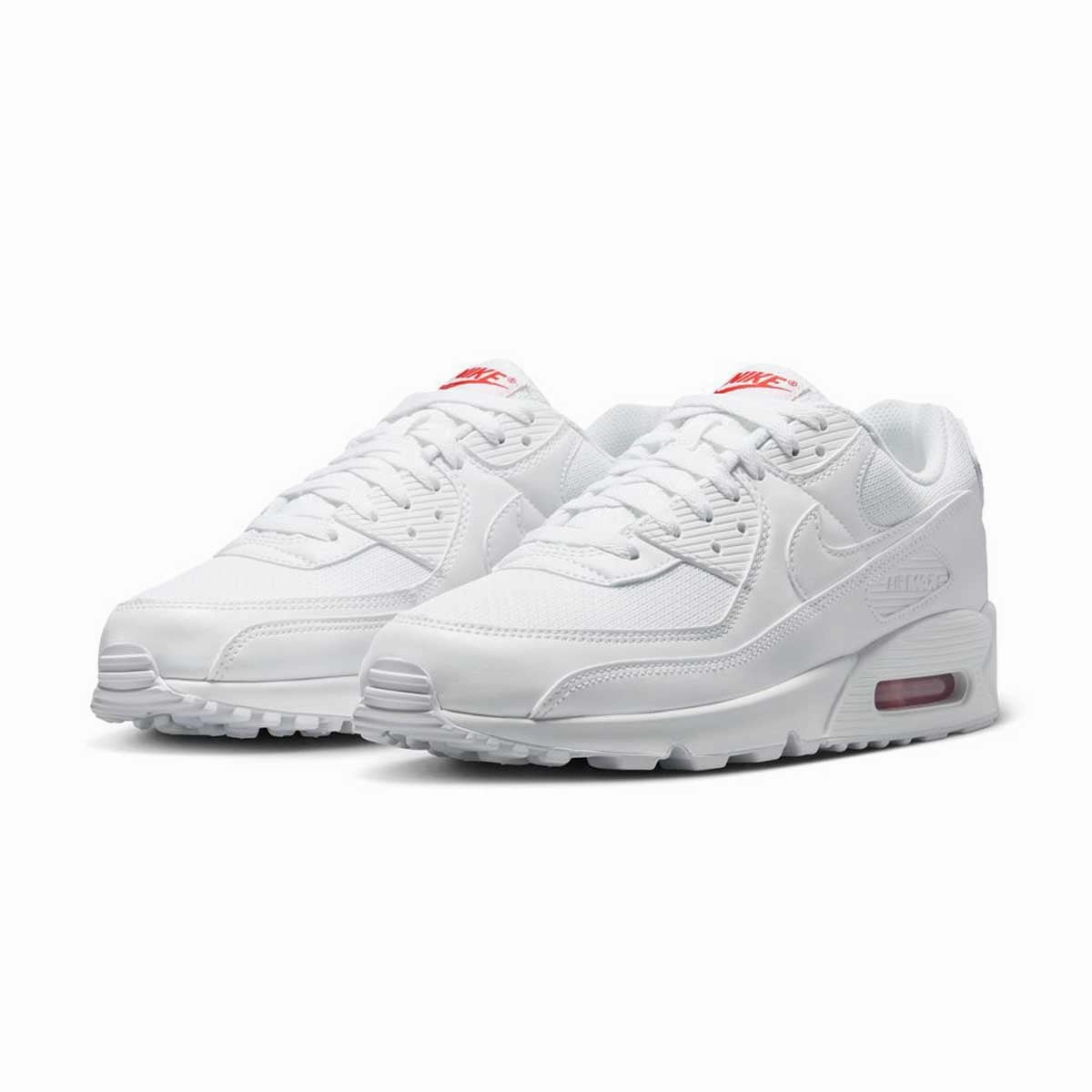 Air Max 90 'White Light Crimson' Nike Store Clearance Shoes