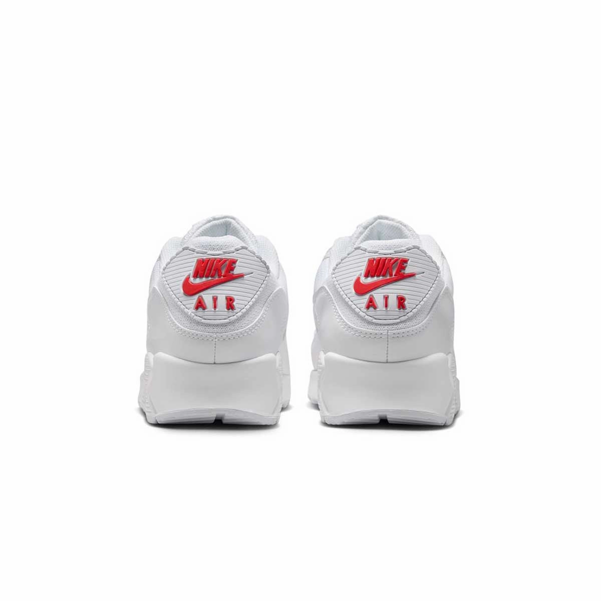 Air Max 90 'White Light Crimson' Grey Running Nike Shoes