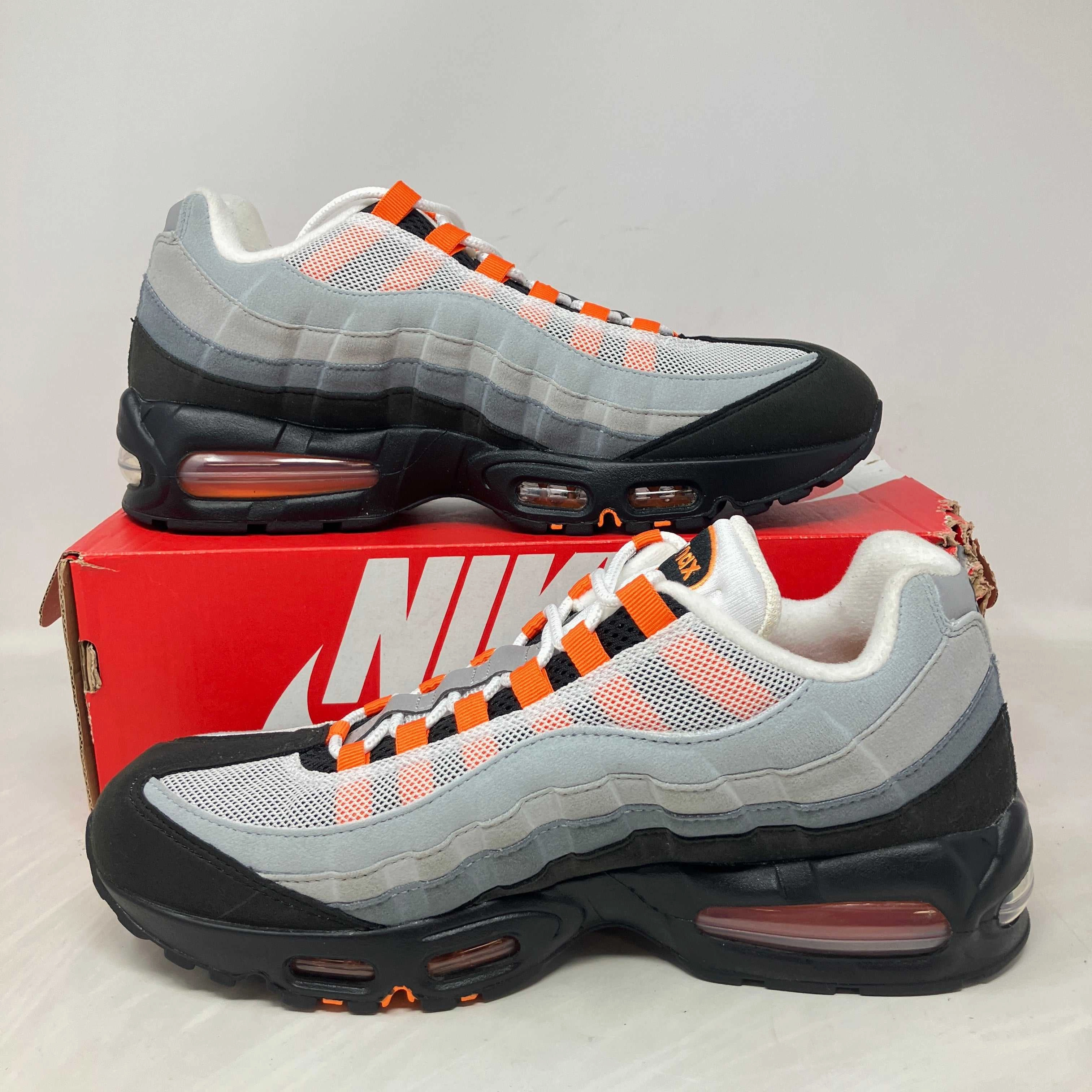 Nike Air Max 95 OG Big Bubble Bright Mandarin 2.0 (2025) Nike White Tennis Shoes