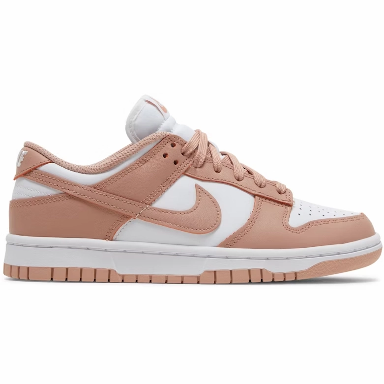 Nike Women's Dunk Low Shoes - White / Rose Whisper Gym Nike Shoes
