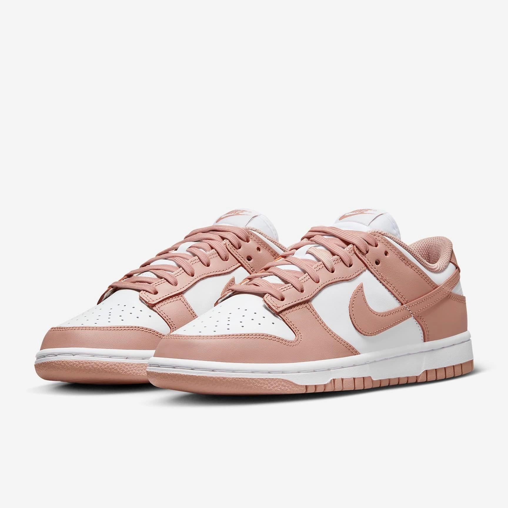 Personalized Nike Tennis Shoes Nike Women's Dunk Low Shoes - White / Rose Whisper