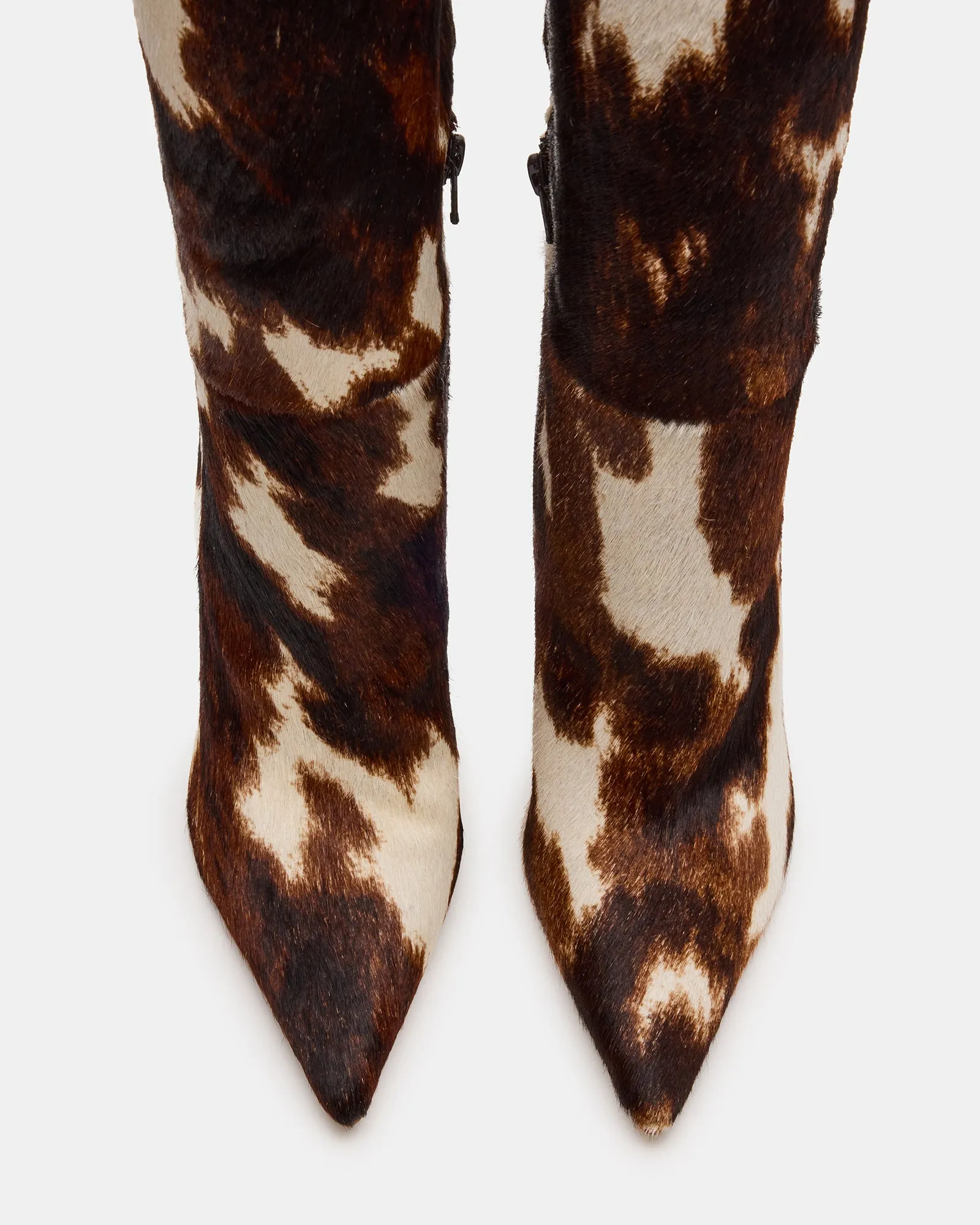 NITRO BROWN COW PRINT Mexico Boots Long Toe