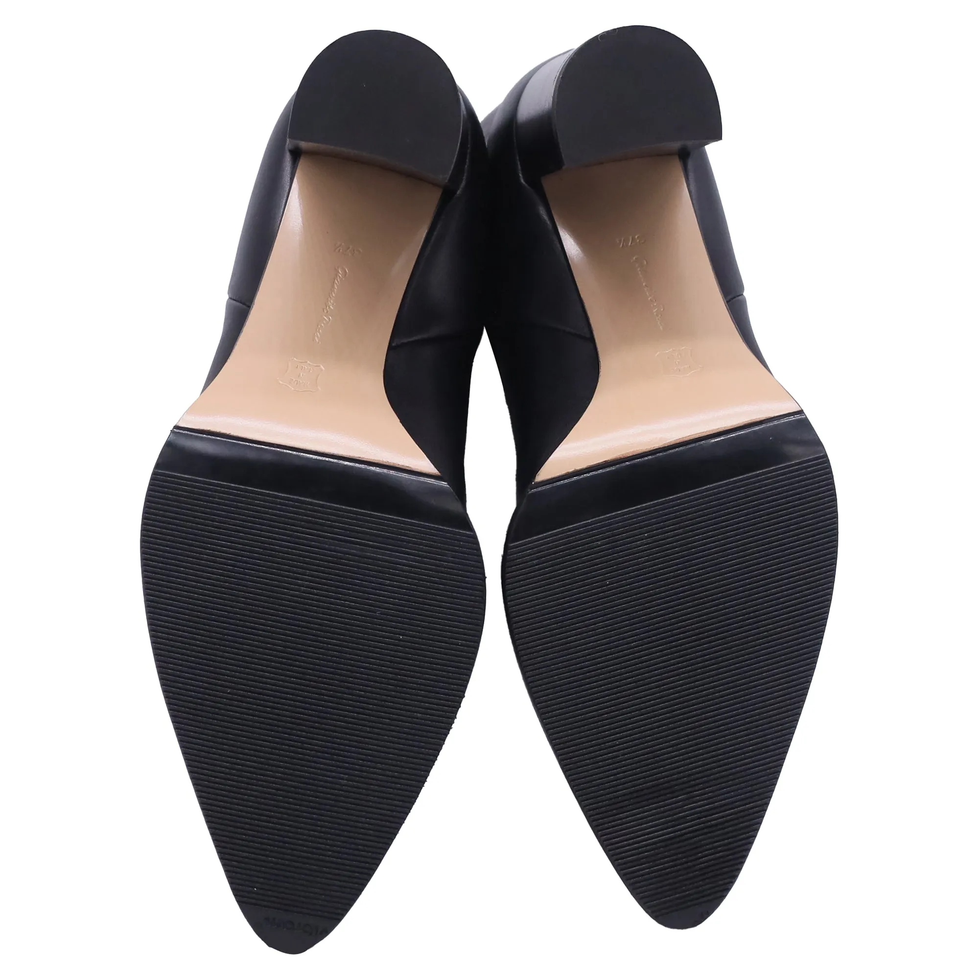 Gianvito Rossi Pointed-Toe Knee-High Boots in Black Calf Leather Casual Oxford Boots