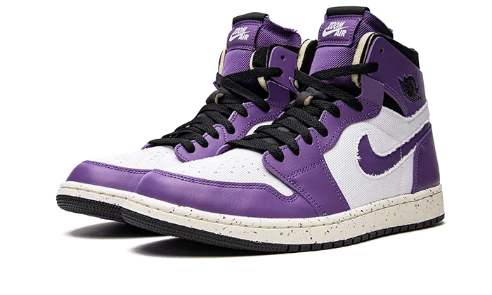 Air Jordan 1 High Zoom Air CMFT Crater Purple Dress Sneakers 7.5 Wide