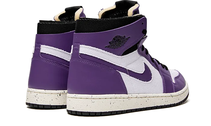 Air Jordan 1 High Zoom Air CMFT Crater Purple Design Sneakers