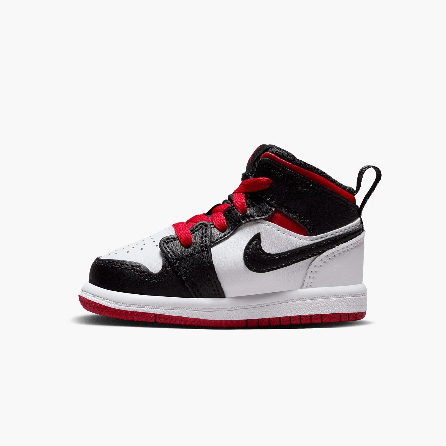 No Socks In Sneakers Kid's Air Jordan 1 Mid "White Gym Red" Toddlers