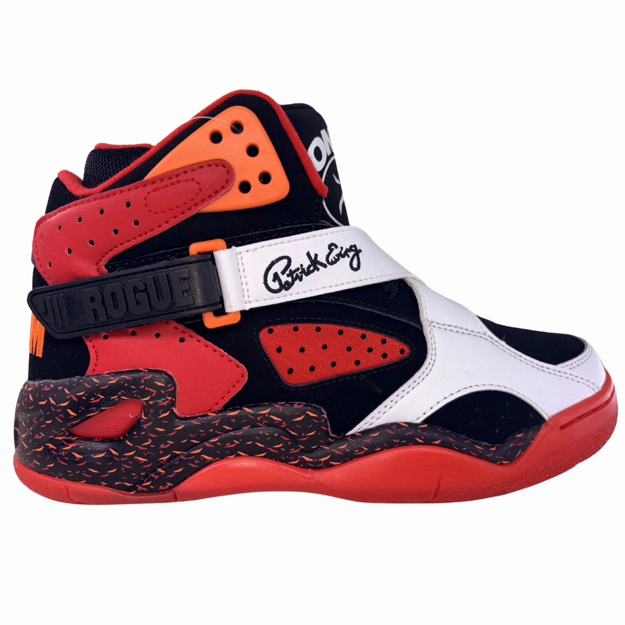 Patrick Ewing Athletics Men's 1BM02100-014 ROGUE X ONYX Black Red Basketball Shoes Naturalizer Casual Shoes
