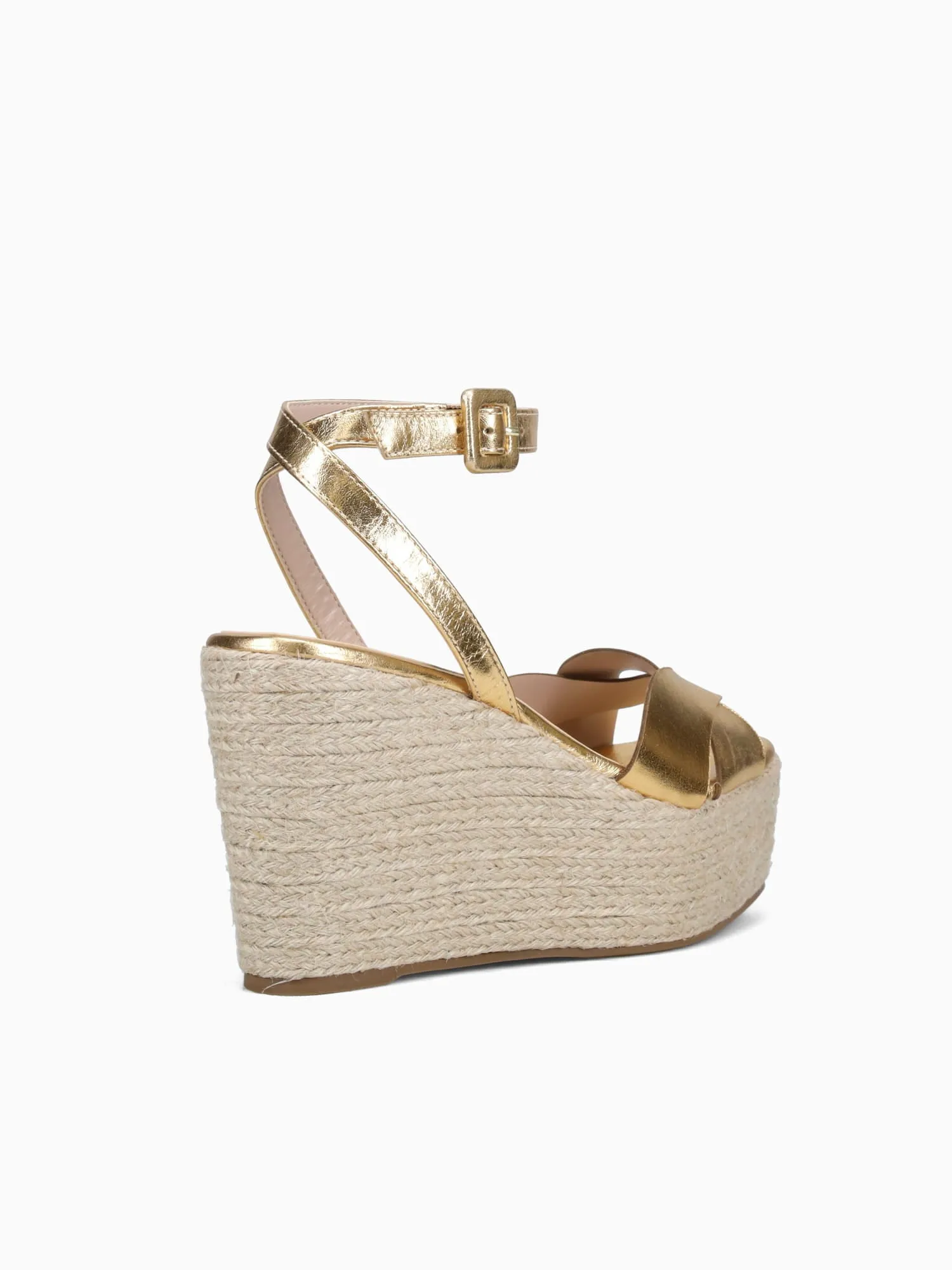 Nora Gold Metal Leather Running Shoes That Can Be Worn