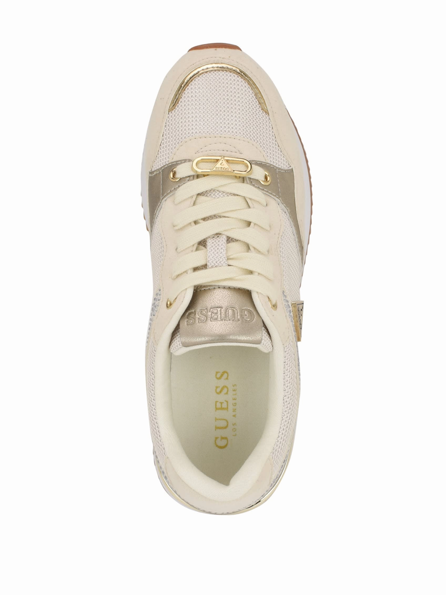 Light Gray Sneakers Novels Studded Platform Jogger Sneakers