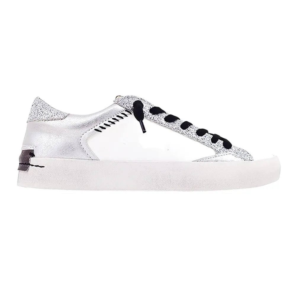 Casual Shoes For Trousers Ruby Metallic Glitter Lace Up Sneakers