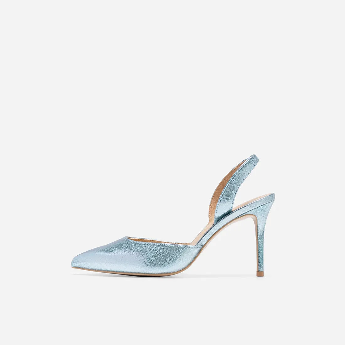 Wedge High Heels Hebe Crinkle Pumps