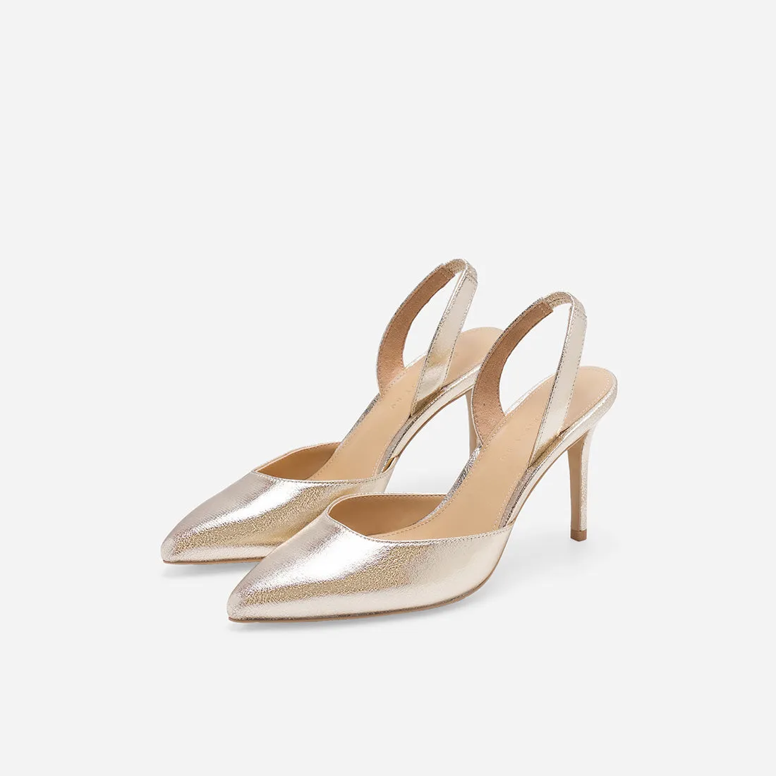 2 Inch High Heel Shoes Hebe Crinkle Pumps