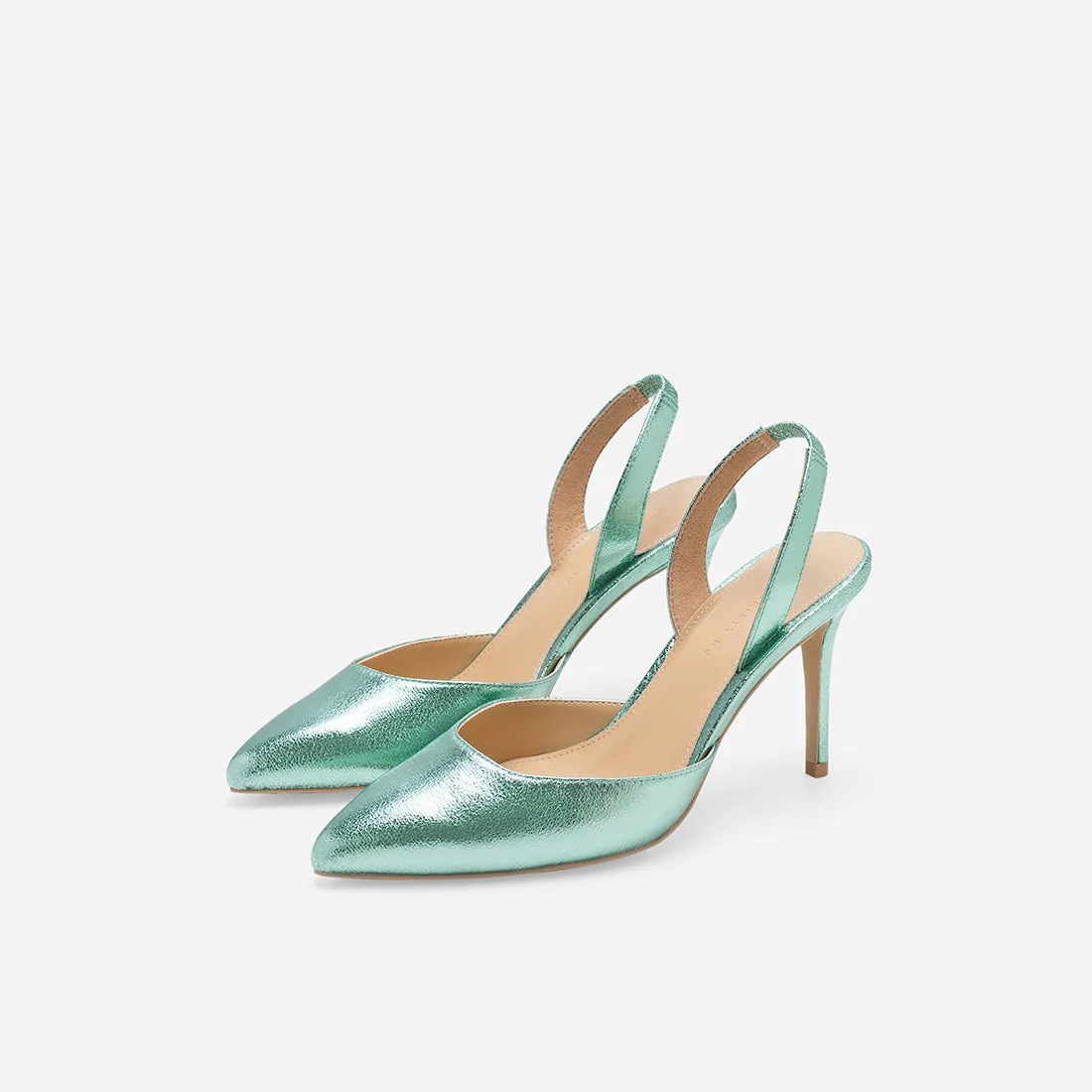 High Heel Shoes Fashion Hebe Crinkle Pumps