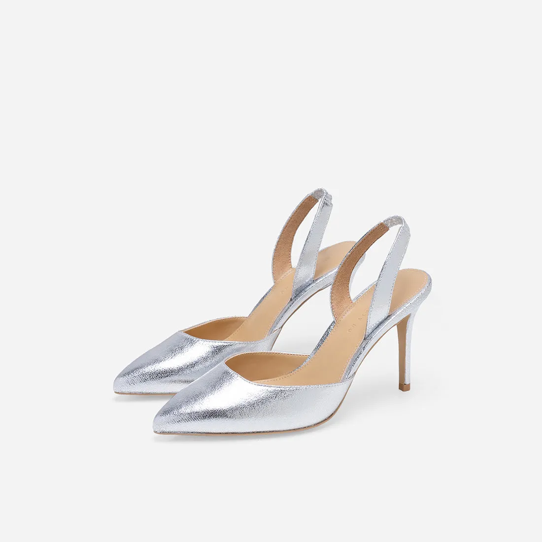 Hebe Crinkle Pumps High Heels Model