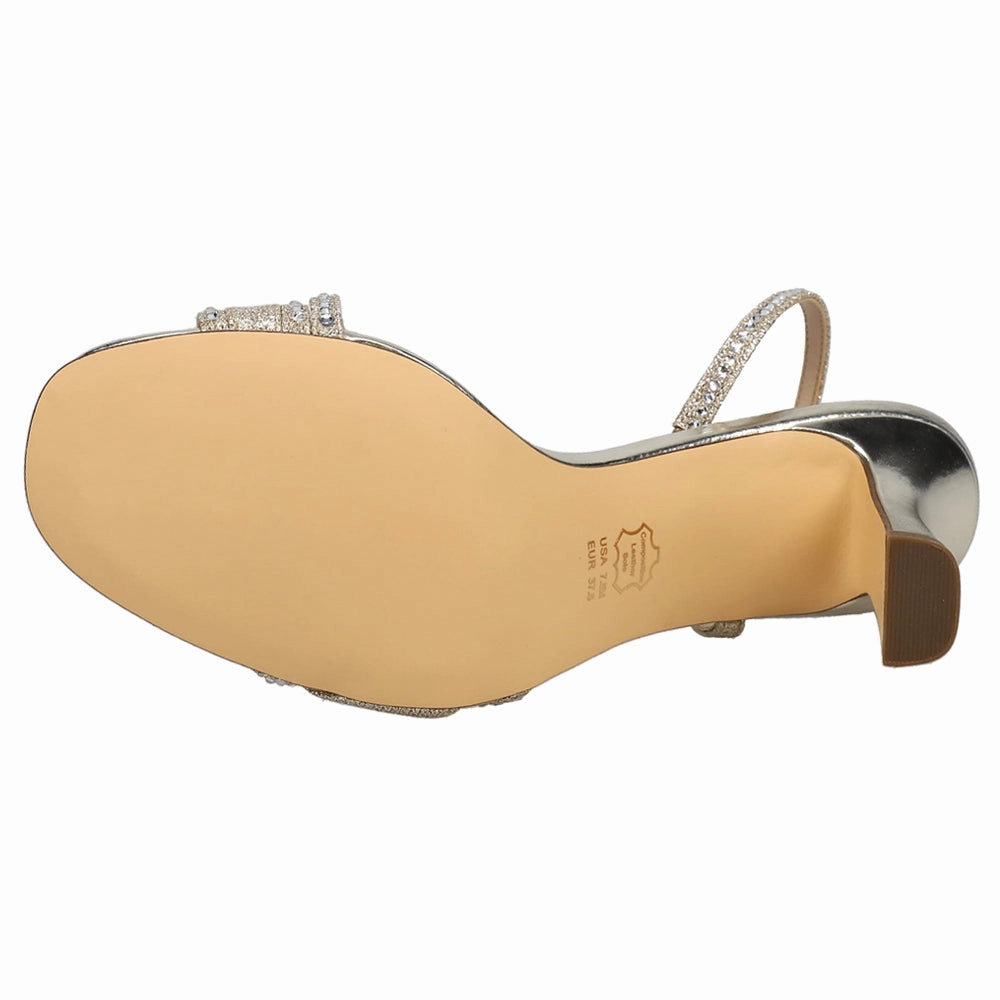 Abbi Metallic Rhinestone Wedding Slingback Sandals Business Casual Shoes For Snow