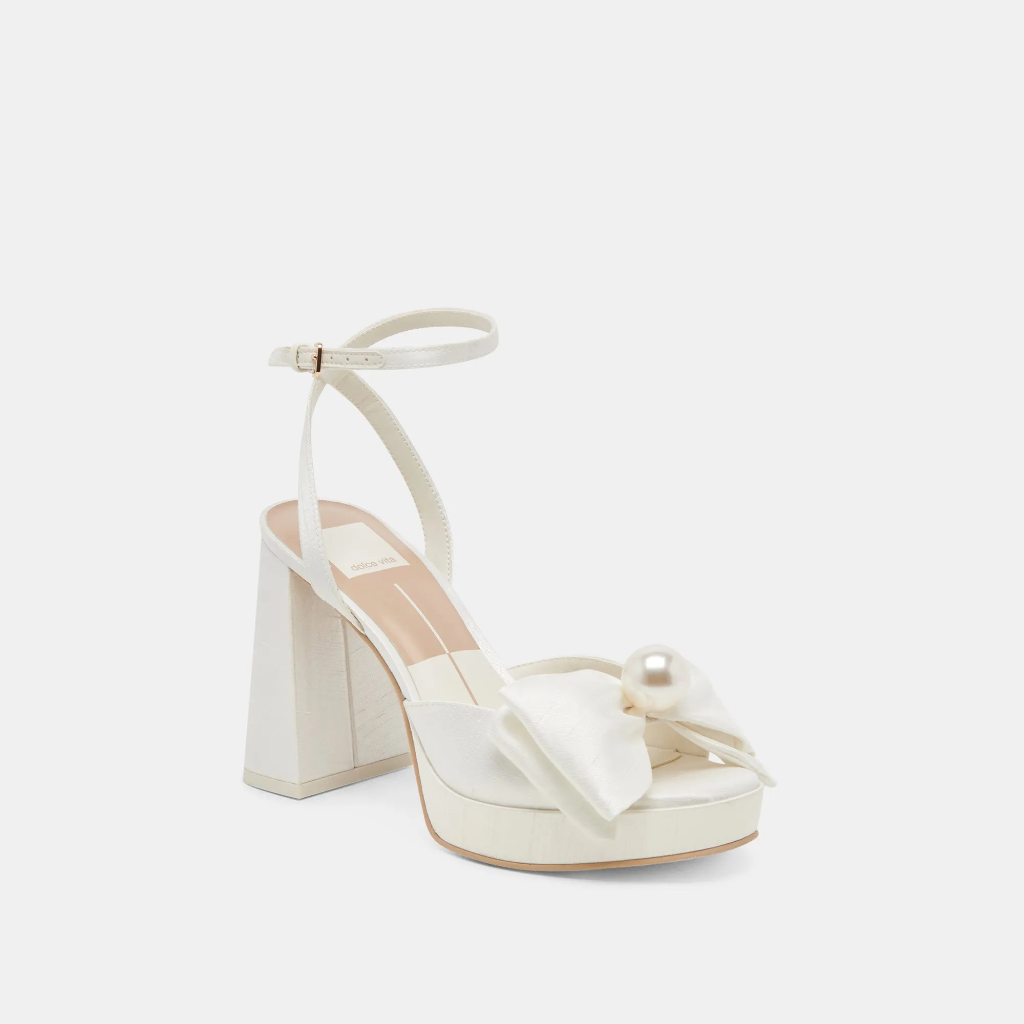 PATTON HEELS IVORY SATIN Casual Work.shoes