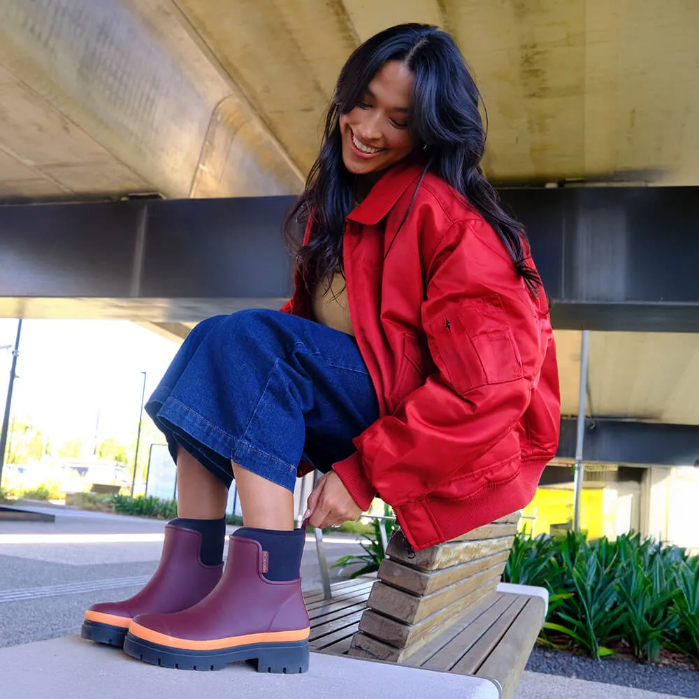 Tully Rain Boot in Plum from Merry People Merrell Work Boots