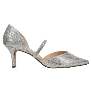 Casual Steel Toe Shoes Brystol Metallic Glitter Pointed Toe Evening Pumps