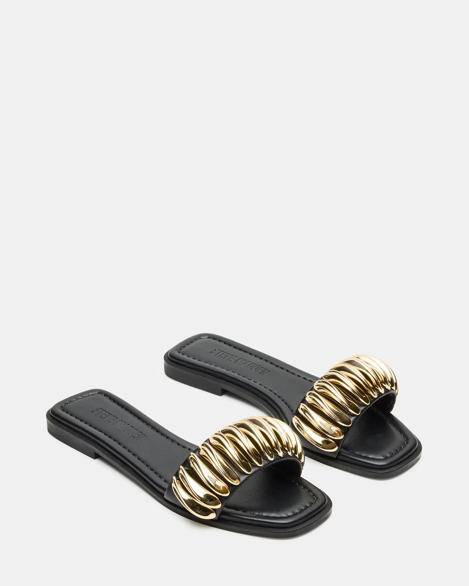 Platform Sandals Strappy TETRIS BLACK