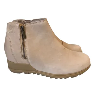 Boots Wide BOOTS ANKLE HEELS by SOREL in TAN, Size:10