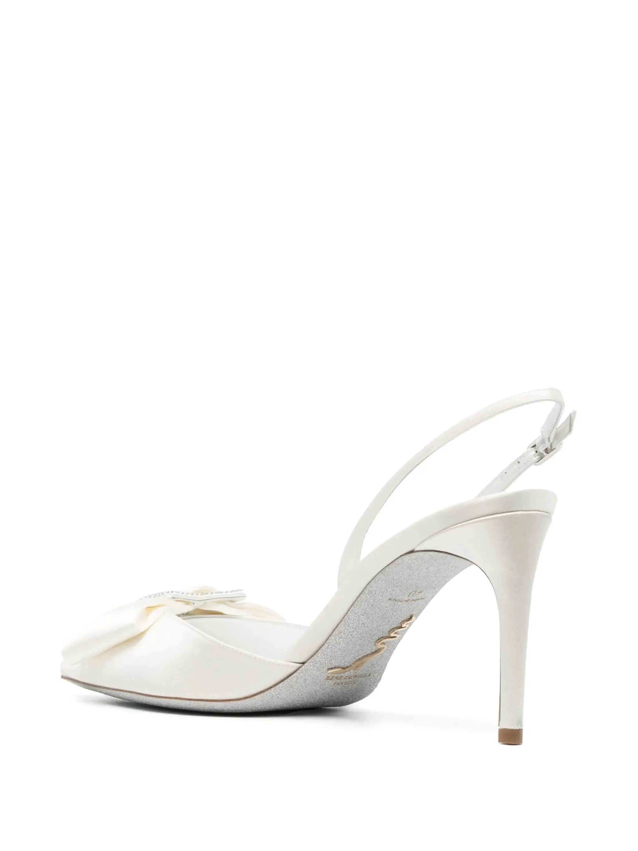 98mm crystal-buckle satin pumps Champion Shoes Casual